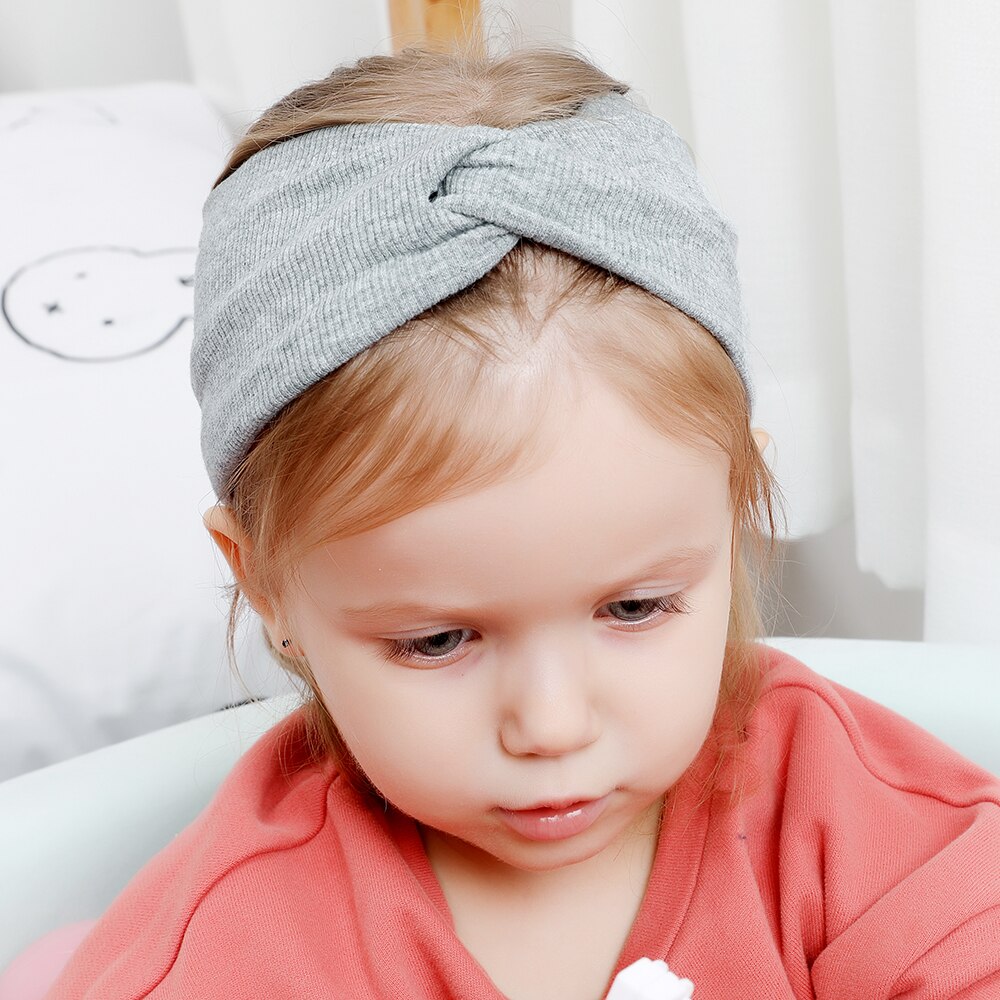 Kid Baby Girl Criss Cross Headband Toddlers Cotton Bow Hair Band Accessories Headwear Headband Pink Red Black White Gray yellow: J