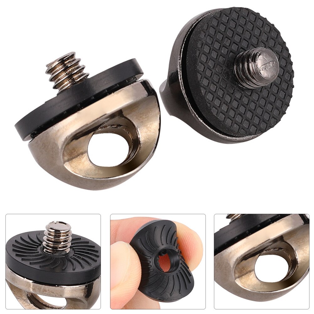 Tornillo de rosca para cámara de 4 piezas, accesorio de montaje para correa de hombro de 1/4 pulgadas, suministro para cámara