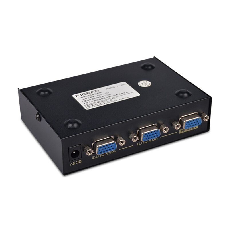 Divisor de frecuencia VGA de 2 puertos, distribuidor de vídeo de 200Hz, pantalla de Monitor de ordenador 1 dividido en 2 sincronizadores