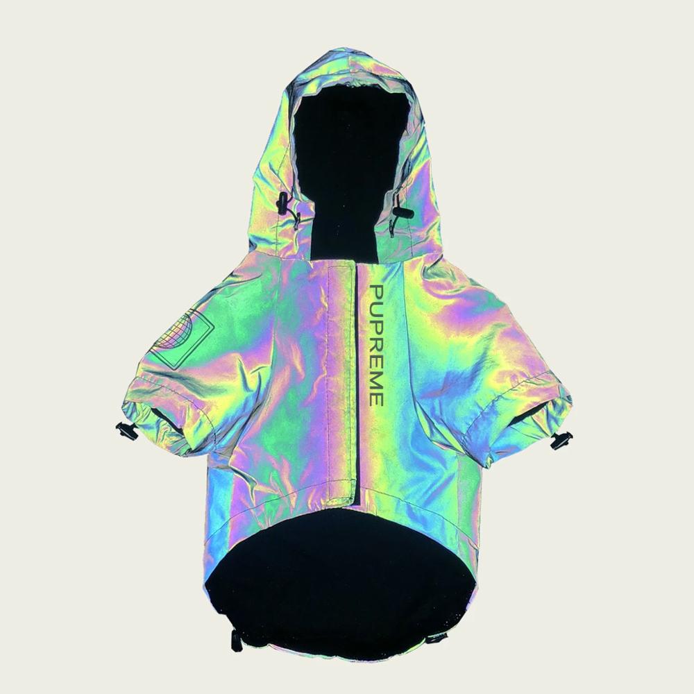 Reflekterande blinkande ljus hundkläder fransk bulldog fet hundkläder hund vindjacka s -5xl stora husdjurskläder valp husdjurskläder: 5xl
