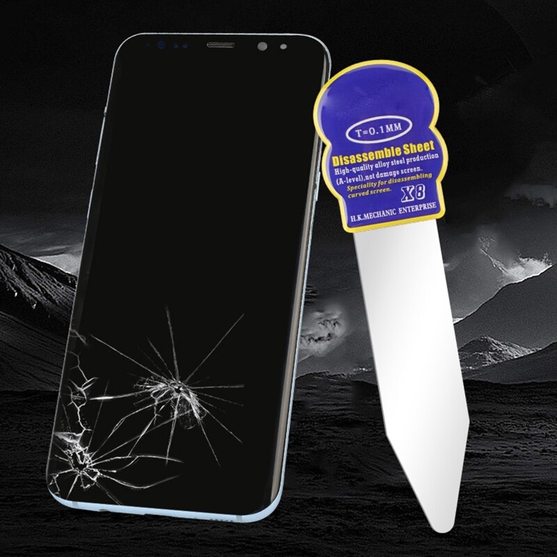 X8 hochfeste, gebogene display-demontageplatten, 0.1mm dicke handy-reparaturwerkzeuge
