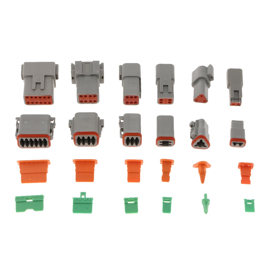 Genuine Deutsch DT Series Grey Connector Kits 2 3 4 6 8 12 Pin Pins