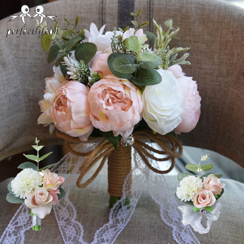 Artificial Bouquets De Casamento Para Noivas Fora Do Laço Flores Do Casamento Broche Bouquet Bouquets De Mariage: 01