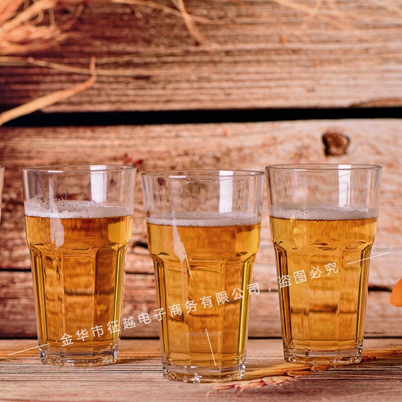 Transparent Beer Mug Tritan Plastic Drinking Glass Whiskey Glass Bar Wine Glasses 4pcs