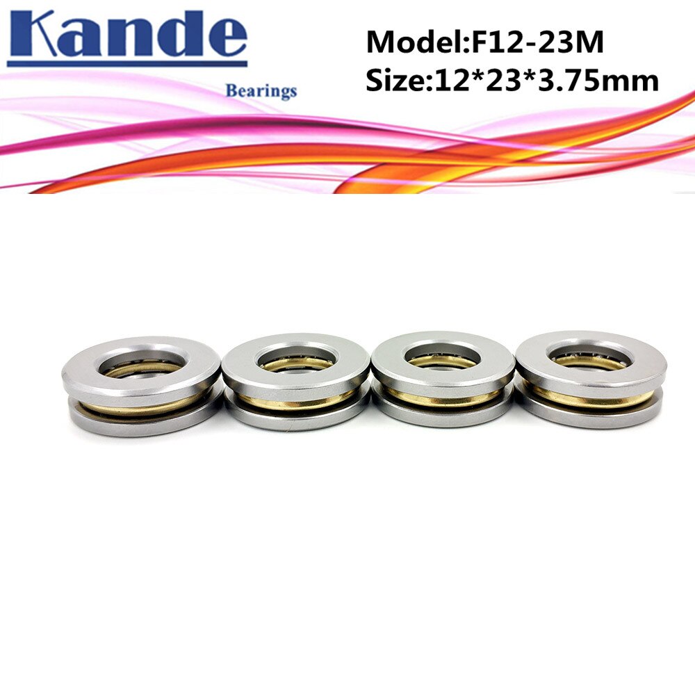 4 stk  f12-23m 12x 23 x 7.5mm f12-23 miniatyrplanlager 12 x 23 x 7.5 mm aksialt kulelager