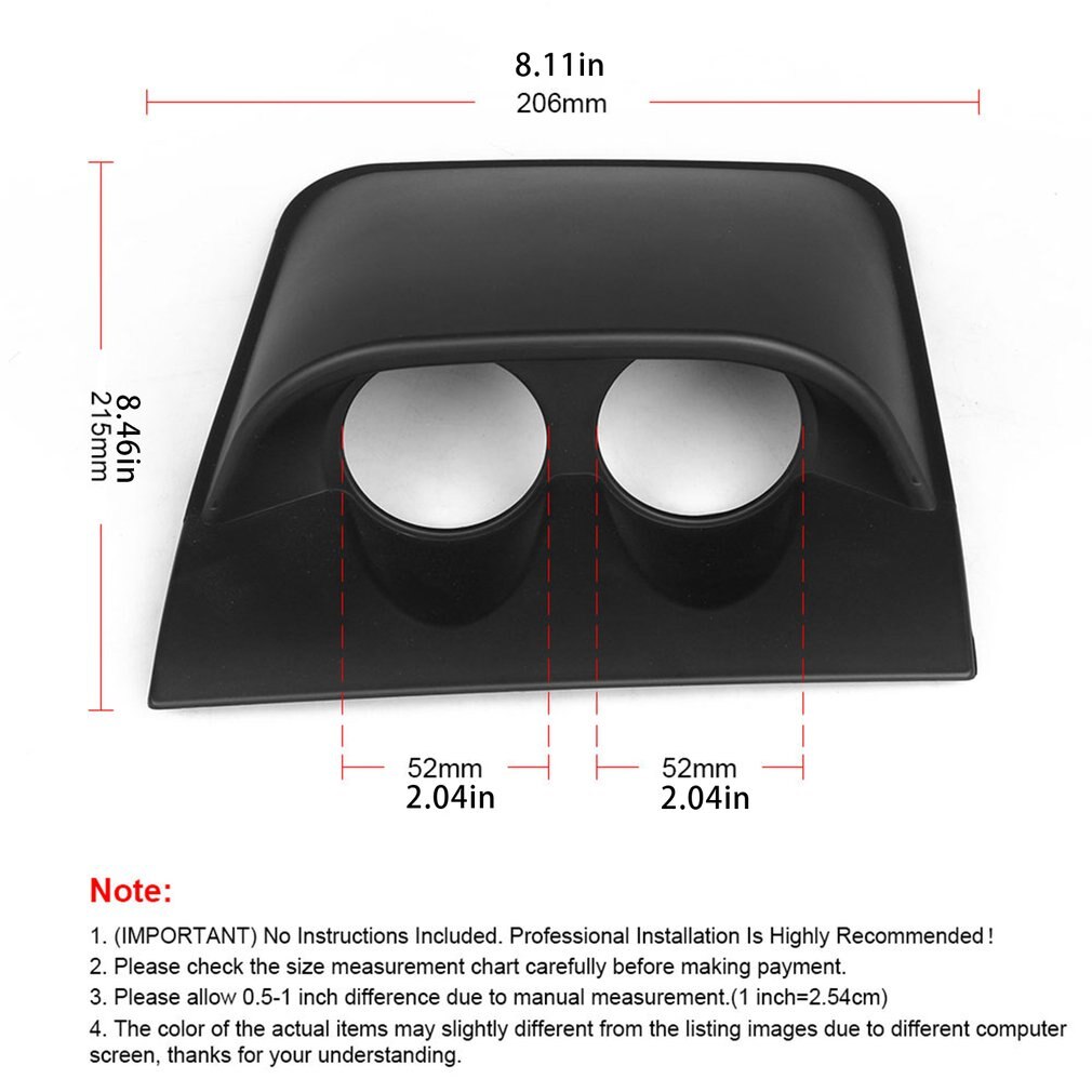 Durable 52mm dual hole sitting instrument bracket 2 hole racing instrument seat 2-hole instrument rack