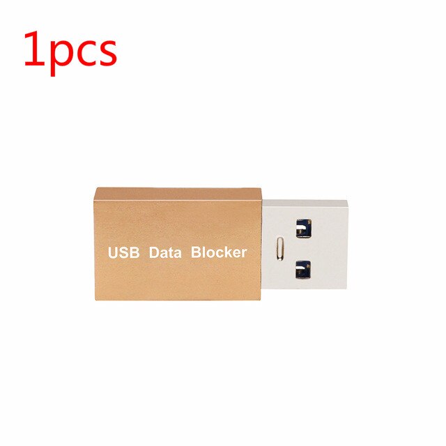 Usb Data Blocker Defender Beschermt Telefoon & Tablet Van Openbare Opladen Stations Hack Proof ,Data Transmissie Protector: 1pcs gold