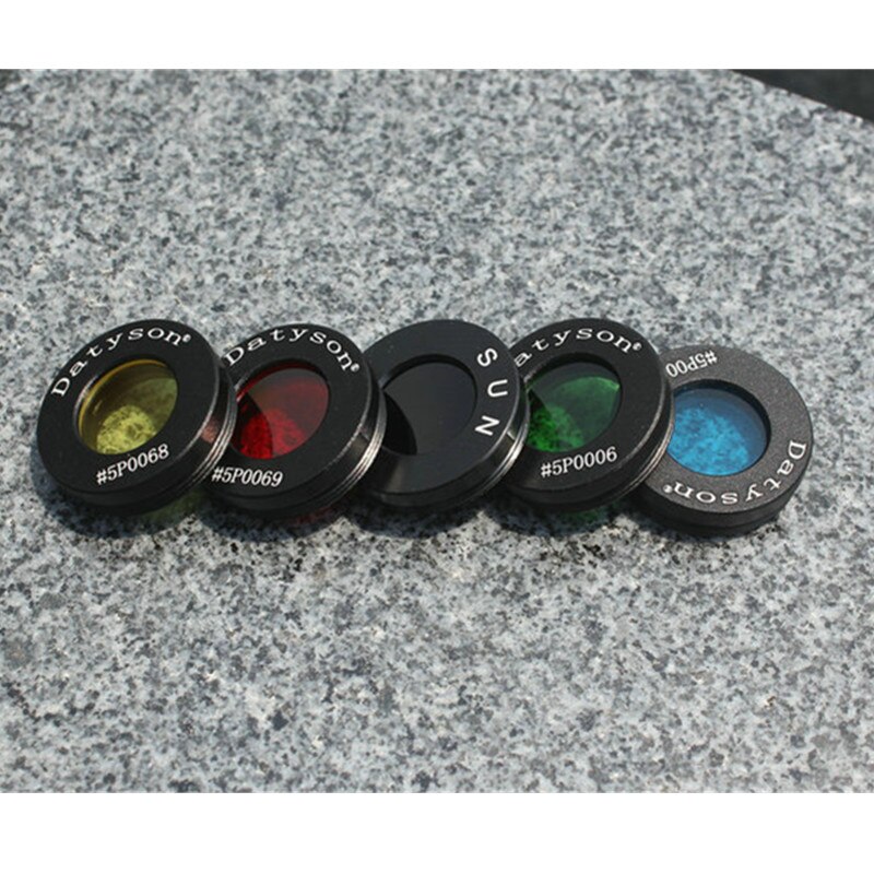 Datyson 0.965 pulgadas negro rojo amarillo verde azul astronómico telescopio accesorios SOL/luna/nebulosa filtro 5P0057 +