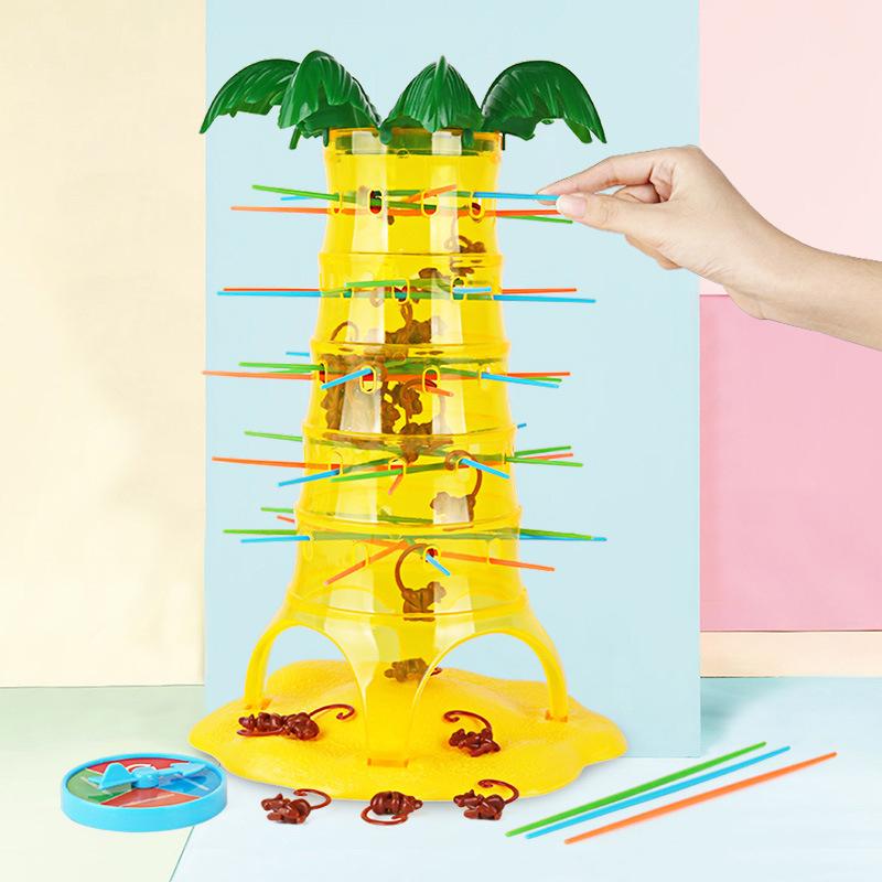 Børns intelligens legetøj sjovt interessant vende aber ned abetræ klatring desktop bordspil fest spil legetøj