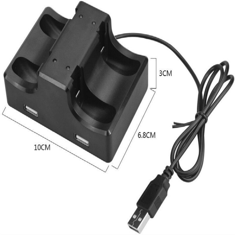 6-in-1 USB Laadstation voor Nintendo Switch Joy-Con Controllers - 80cm USB Kabel