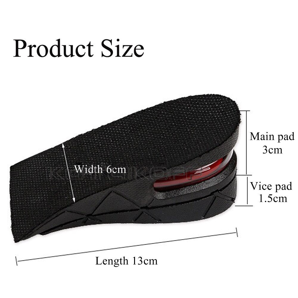 Hoogte Toename Half Binnenzool Muti-Layer Luchtkussen Hoogte Toename Lift Shoe Binnenzool Liften Kit 4.5Cm Taller Inserts voor Schoenen