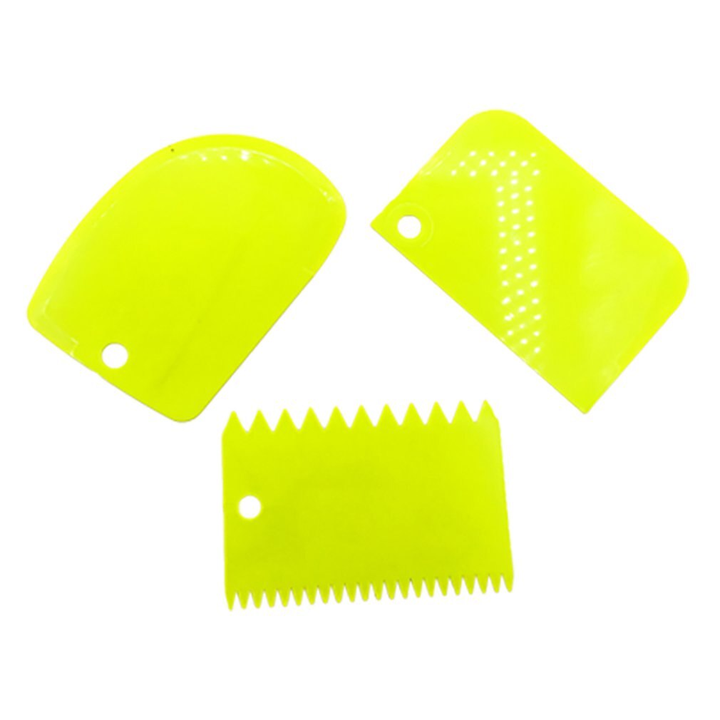 3pcs Colour Butter Scraper Pastry Butter Cake Cookie Scraper Cutter Bake Cream Decor DIY Plastic Kitchen Tool