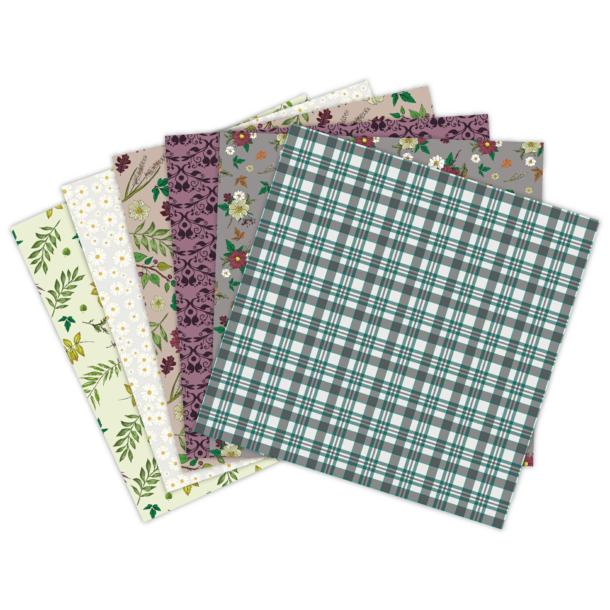 flower Scrapbooking paper pack of 24 sheets handmade craft paper craft Background pad p11