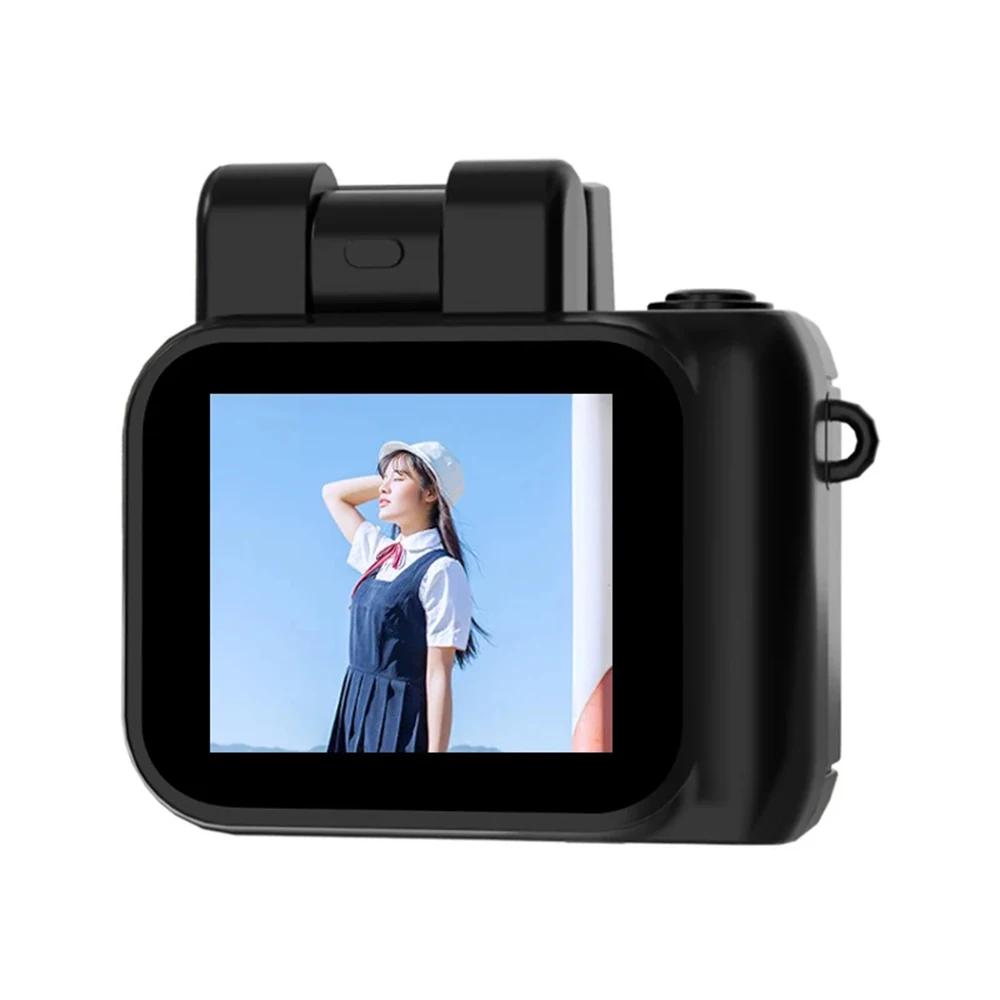 Mini-monoreflexkamera i cmos-stil med blixtlampa och batteridocka, bärbar videoinspelare  dv 1080p med lcd-skärm: Röd / Bunt 2
