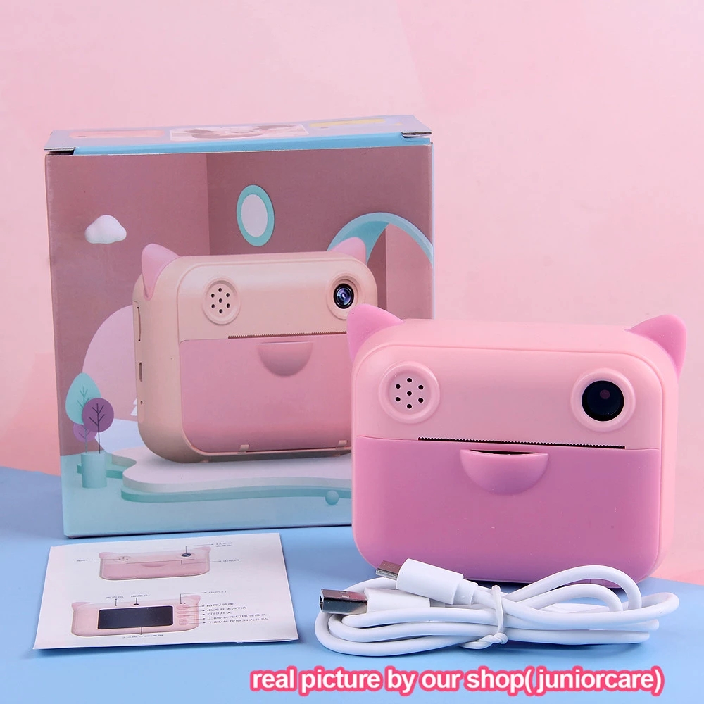 Fotocamera per bambini stampa istantanea fotocamera per stampa termica foto digitale giocattolo per bambina videocamera per bambini 1080P HD Video regalo di compleanno per ragazzo