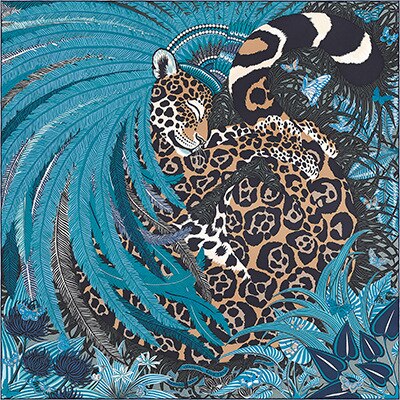 Silkeskjerf kvinner lyse fargerike firkantede skjerf wraps leopard halstørkle kvinnelig flekk hijab bufandas: 278