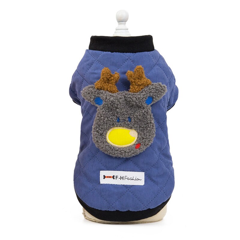 Colete de inverno para cachorro, fantasia para cachorro de estimação, quente e grossa