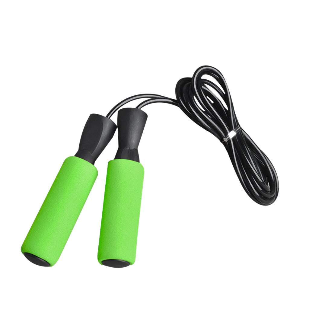 Aerobic Exercise Boxing Skipping Jump Rope Adjustable Bearing Speed Fitness Sport Exercise Home Shaping Body#P30: green