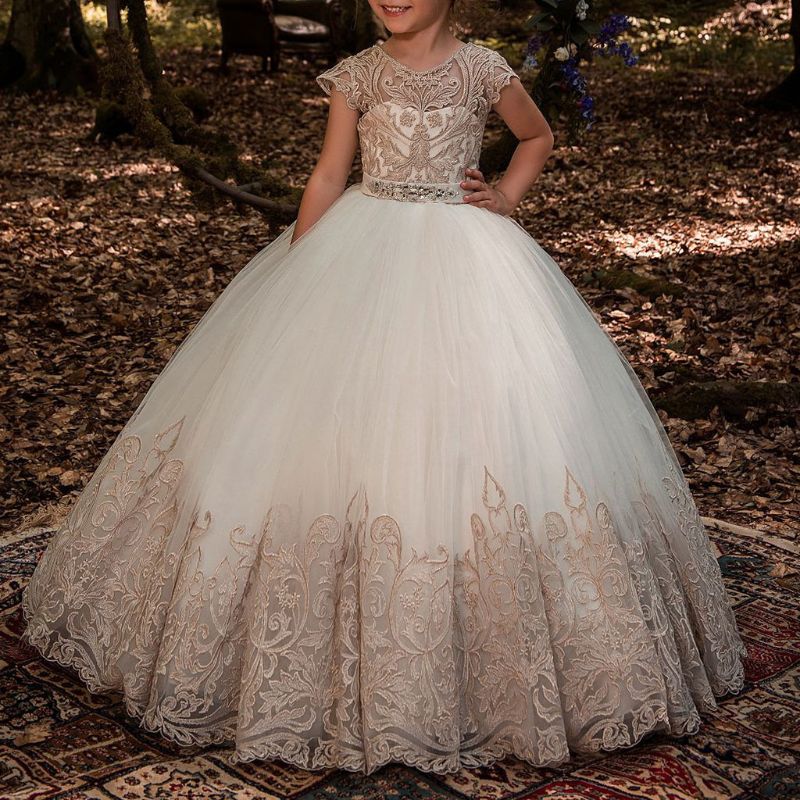 Enfants princesse jupe jupon filles robe de mariée avec cerceau jupes accessoires cordon réglable taille doublure 50PE