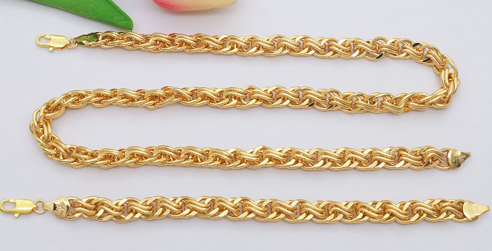 60 cm Necklace Bracelet Jewelery Men Women Punk Chain Gothic Aesthetic Neck Chain and Hand Chain for Party Daily: light yellow