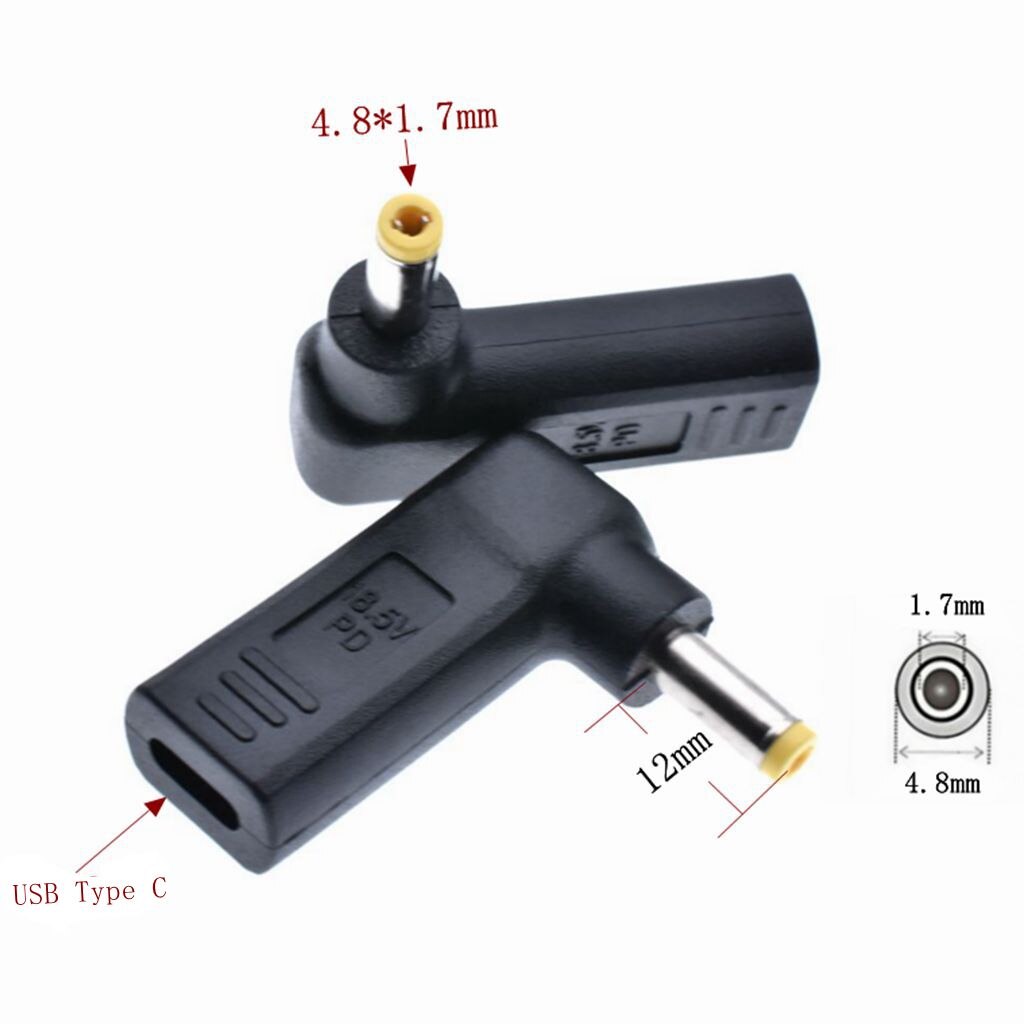 Dc Energie Adapter Stecker Konverter USB Typ C Weibliche zu 7,4x5,0mm 4,8x1,7mm 5,5 x 2,1mm Männlichen Laptop Dc Ausgang Jack Stecker: 4817 Pro Hp
