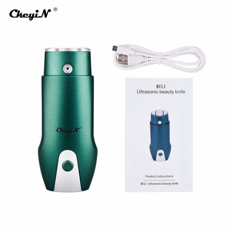 CkeyiN HiFu Ultrasonic EMS V-line Chin Skin Lifting Device Face Anti-Wrinkle Neck Galvanic Remover Photon Skin Rejuvenation: Green