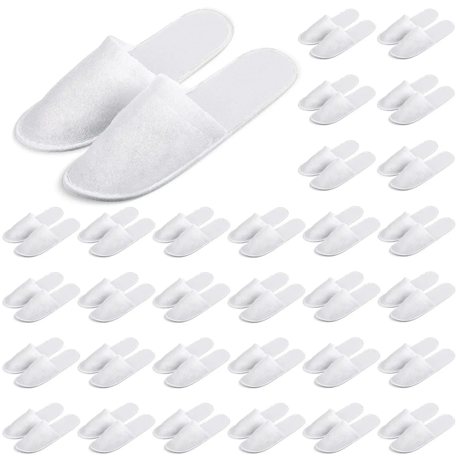 Disposable Slippers 10/20 Pairs Cotton of Closed-to Bathroom Slippers Suitable Suitable Home Guest Hospitality Shoes SPA: MULTI