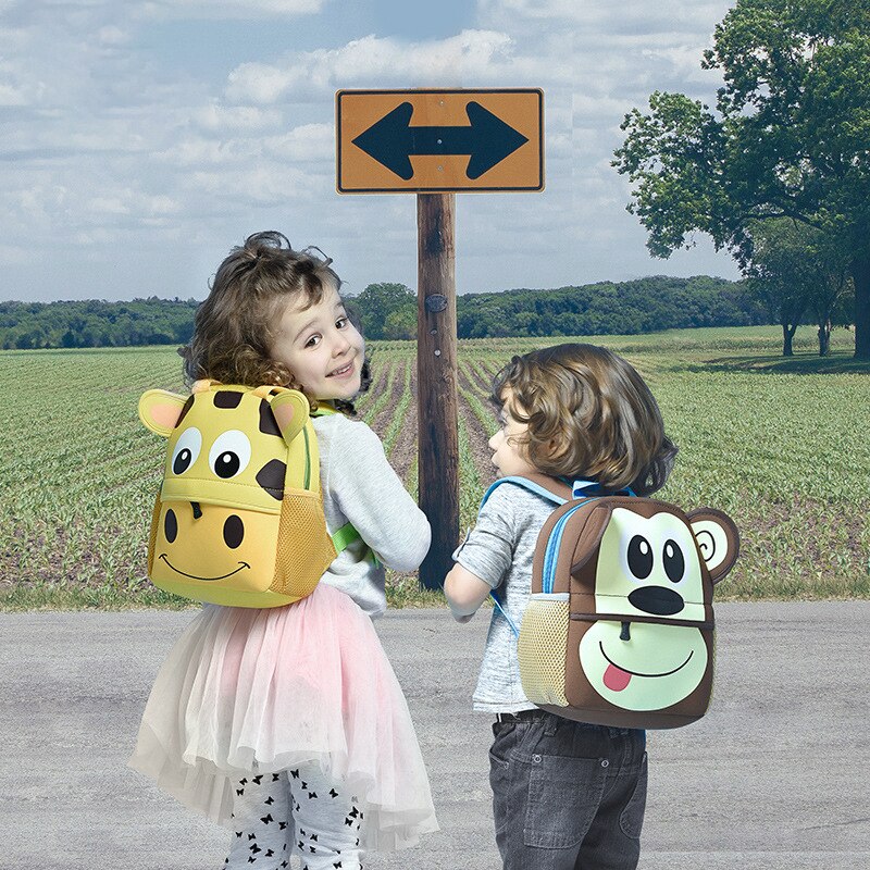 Leuke Kid Peuter Schooltassen Rugzak Kleuterschool Kinderen Meisjes Jongens Schooltas 3D Cartoon Dier Zak