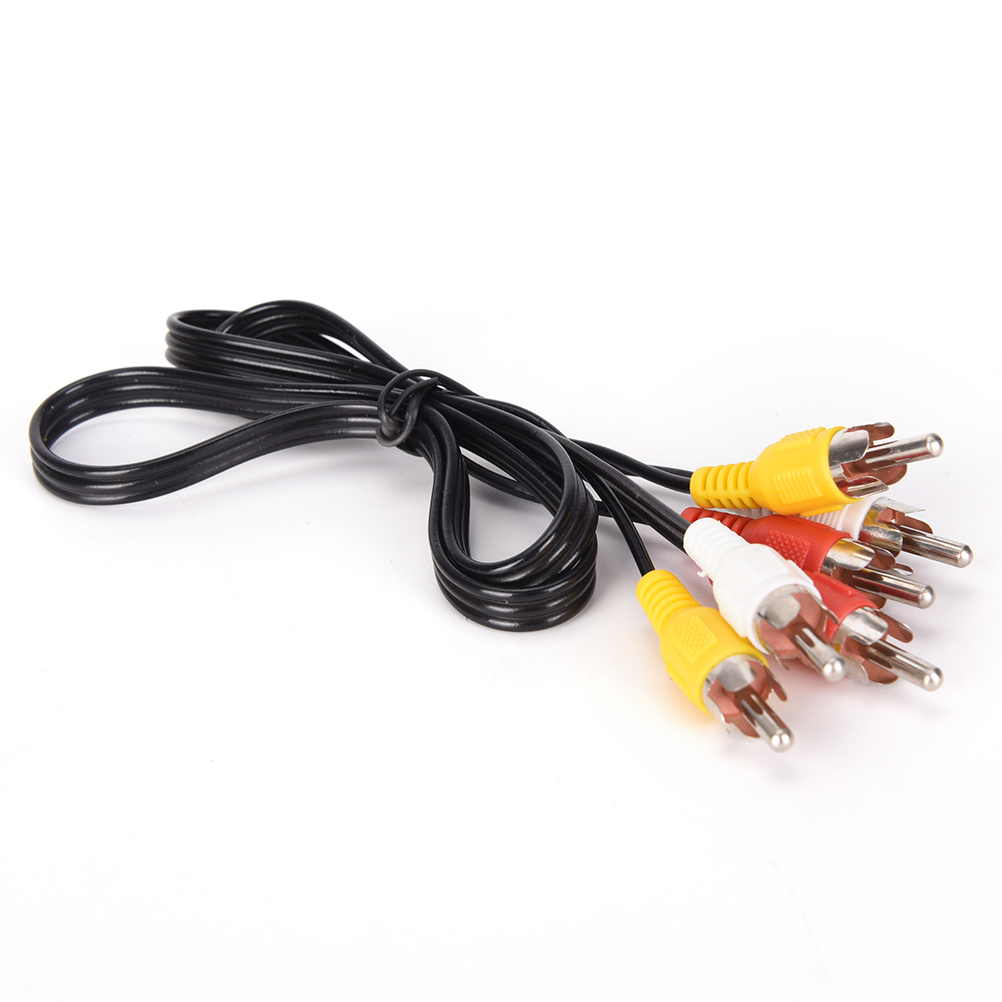 Tonbux 3-Way Audio Video AV RCA Splitter Black Switch Selector Box Splitter with/3 RCA Cable