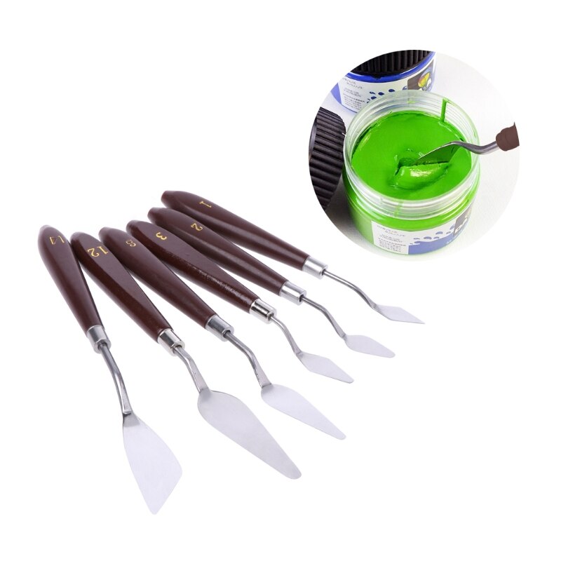 Kunstenaar Rvs Paletmes Spatel Schraper Voor Mengen Olieverf