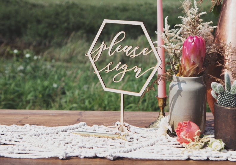 Wooden Guest Book Sign, Rustic Wedding Decor, Wedding signage, Please Sign Wedding Sign, Wood guest book sign