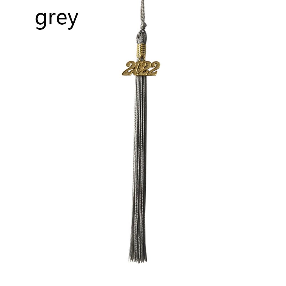 2022 nowy akademicki biret studencki z frędzlem ze złotem 2022 rok uroku wisiorek mieszane kolor mundury DIY rzemiosło student prezenty pamiątkowe: szary