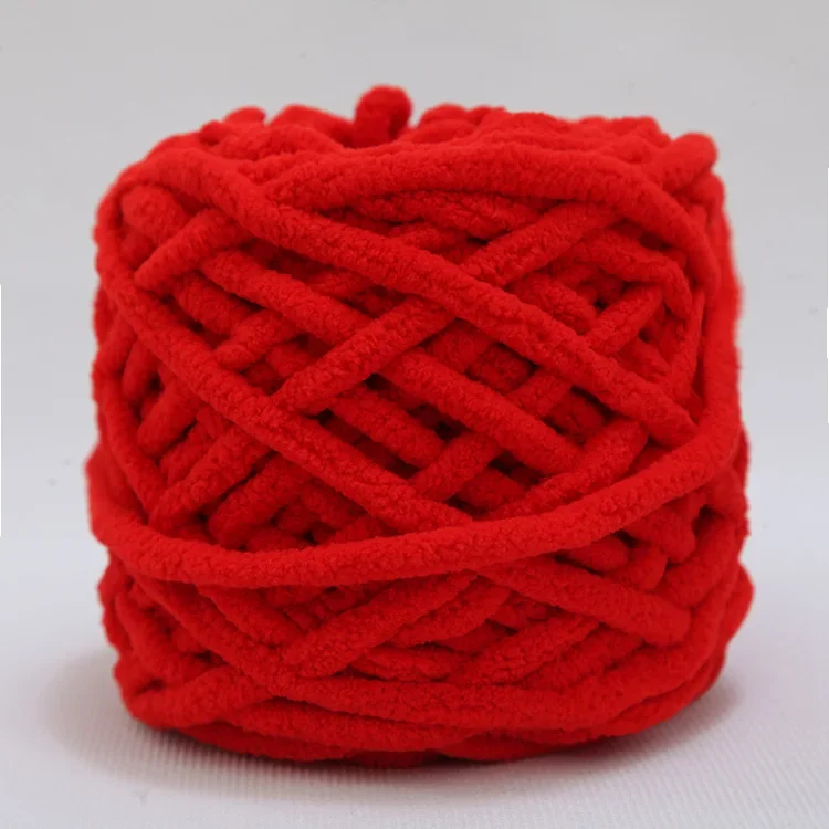 100g/bal Chenille Breigaren Zacht Ijs Strip Lijn Katoenen Garen DIY Wol Garen voor Hand Breien Sjaal dikke Wol