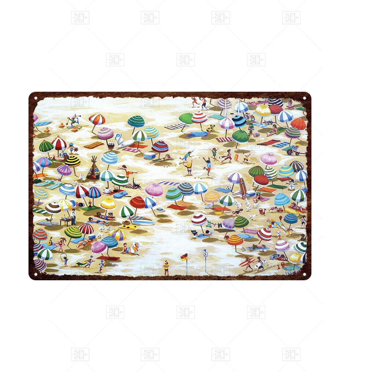 Tiki Bar Wall Decor Metal Sign Plaque Metal Summer Tiki Sign Metal Plate for Tiki Bar Beach Bar Decorative Iron Painting: TH3894