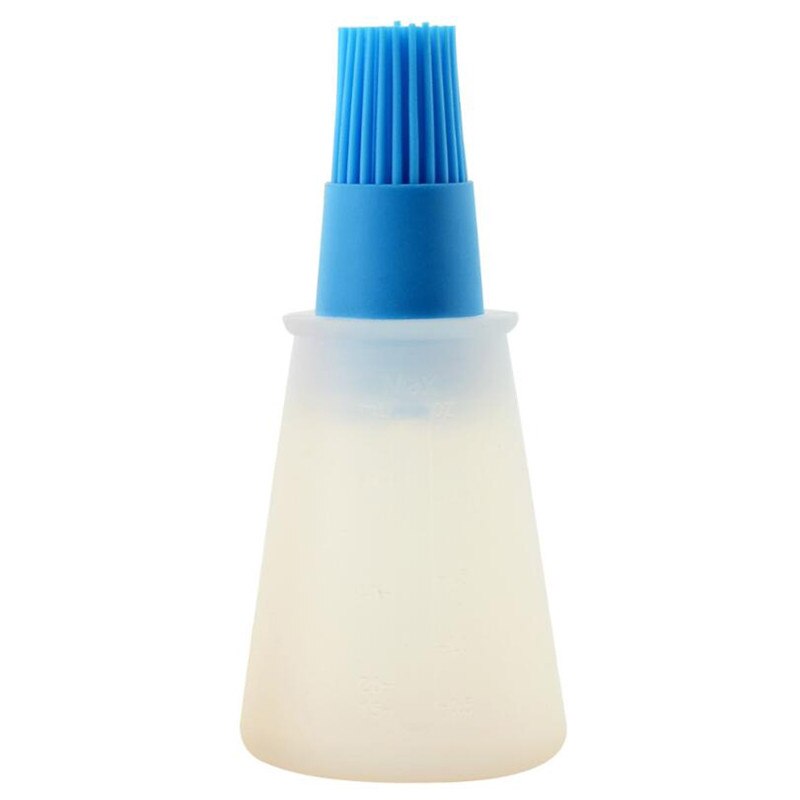 Bouteille d'huile en Silicone Portable avec brosse, brosses à huile pour Grill, huile liquide, pâtisserie, outil de cuisine pour BBQ, 1 pièces: sky blue