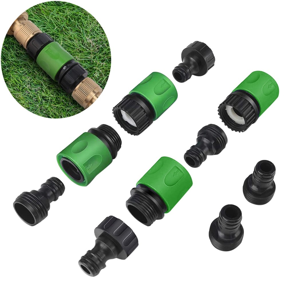 Conectores de manguera de agua de plástico de conexión rápida para jardín de 3/4 pulgadas, 1 juego/10 Uds., 1 Juego de conector rápido de hilo femenino #35