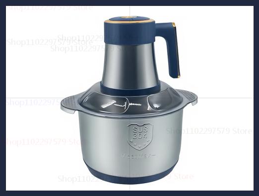 Electrical Food Crusher Multfunctional Household Meat Grinder Stainless Steel Meat Vegetable Garlic Mincer Baby Food Blender: Blue