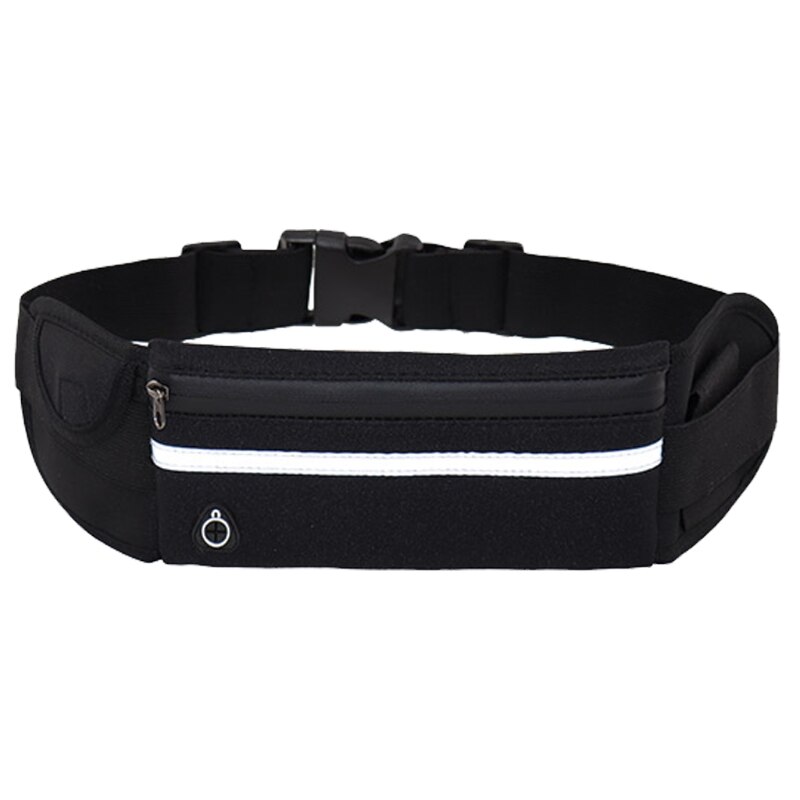 N0HA Running Waist Pack Women&amp;Men Reflective Runner Pouch Belt Fitness Workout Bag Adjustable Sport Fanny Pack Phone Holder: White Color