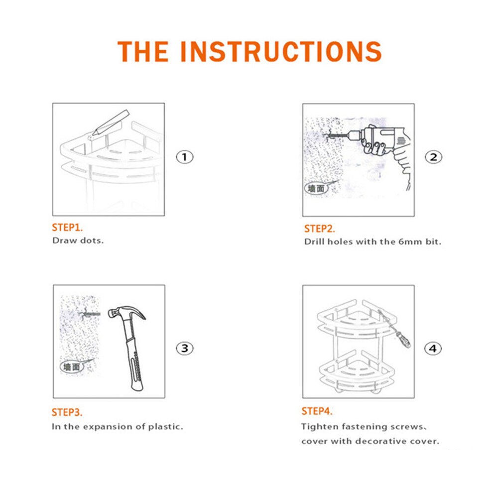Trekant bruser hjørne badeværelse hylde opbevaring kurv holder aluminium caddy rack etagere tipi salle de bain murale douche rek