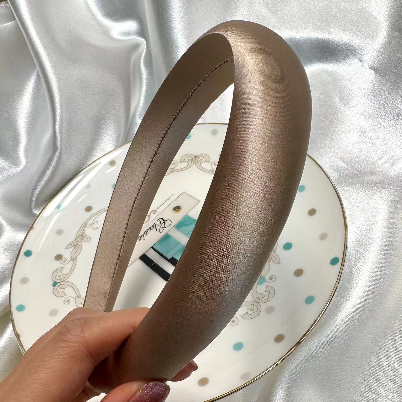 100% faixas de cabelo de seda amoreira esponja aros de cabelo para mulheres impressão geométrica melhores acessórios de cabelo moda artesanal