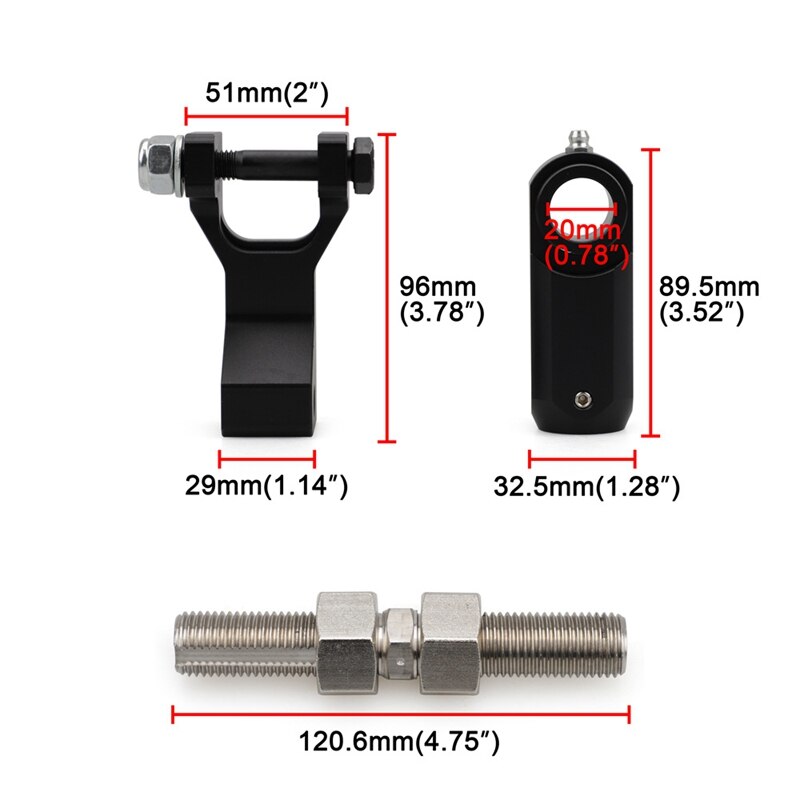 Atv voor- en achterverlagingsset voor yamaha raptor 350 660 700 yfm 350 700 zwart
