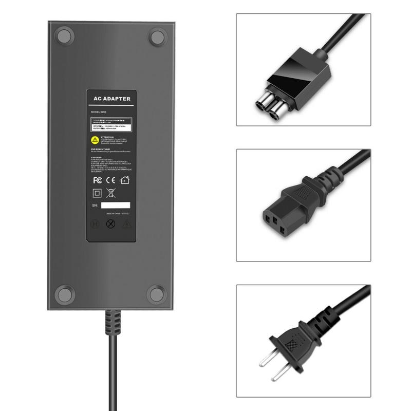 US/UK/EU Plug For Xbox One Power Supply, AC Adapter Replacement Charger W/Cable Brick Advanced Quietest Version