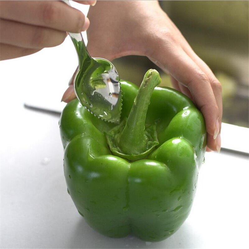 Sandía melón fruta cuchara Kiwi cuchara de excavación plata de doble cabeza de barro excavación cuchara DIY herramienta de surtido de platos fríos