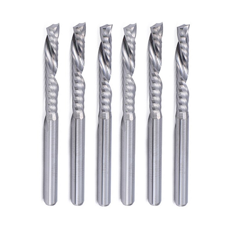 1Pcs 3.175/4/6/8/10mm 3A UP DOWN Compound Single Flute Spiral Carbide Mill Tool Cutters for Compression Wood End Mill Cutter