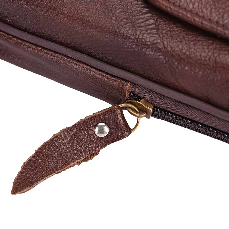 Mannen \'s Wear Zakken Telefoon Shell Portemonnee Telefoon Tas Retro Riem Telefoon Tas Rits Metalen Gesp Dragen