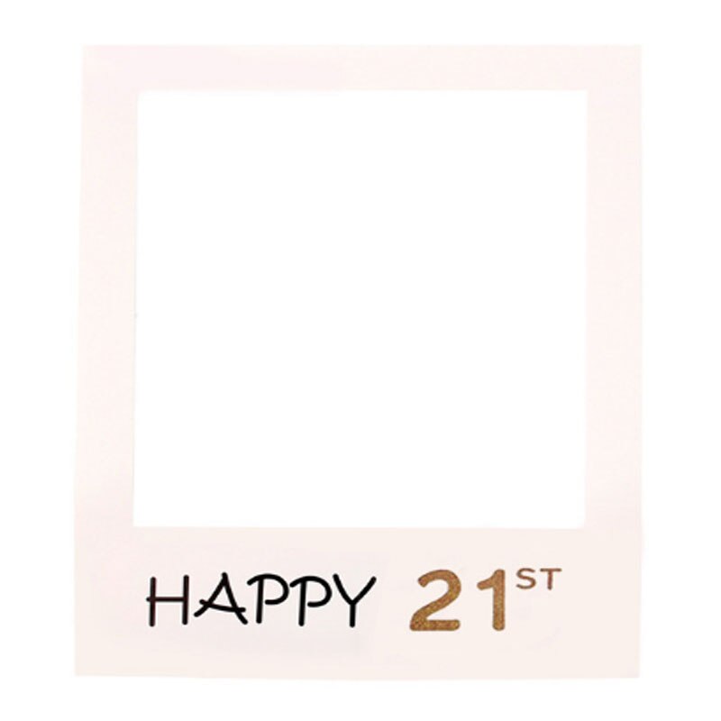 1Pc Paper Photo Frame Photobooth Props 1st 18th 21st 30th 60th Birthday Party Decor Adult Photo Prop Birthday Party Supplies: 21st birthday frame