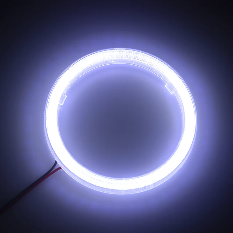 COB phare LED ange yeux ampoule Halo anneau lampe voiture diurne DRL antibrouillard DC 12V style lumière lumières décoratives: vert militaire / 15w