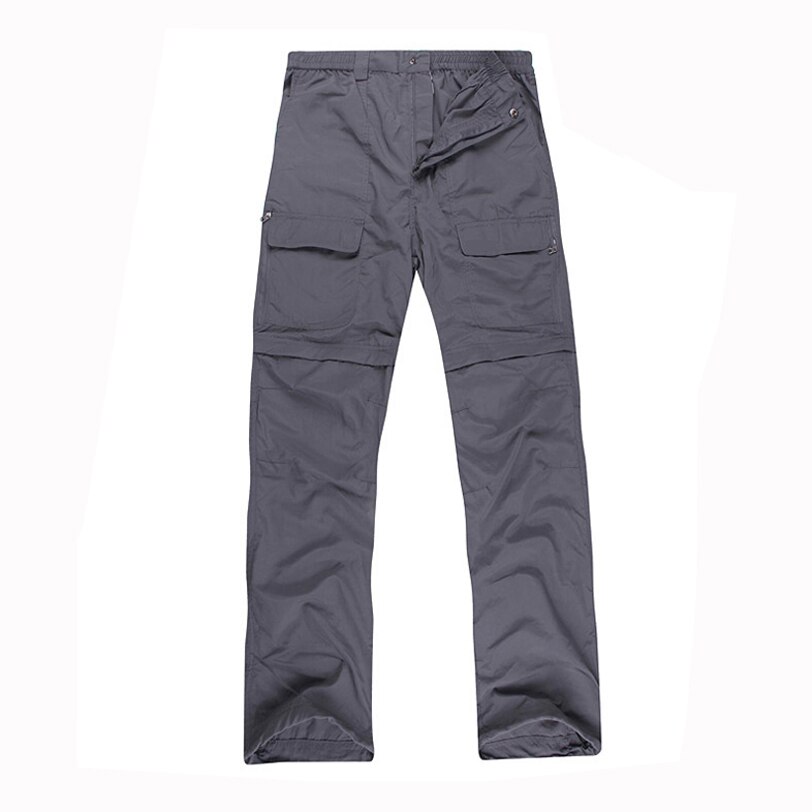 OT03P Men Summer&amp;Spring Quick Drying Hiking&amp;Trekking Pants Male Removable Camping Pants &amp; Outdoor Ultra-thin Trousers: grey / L