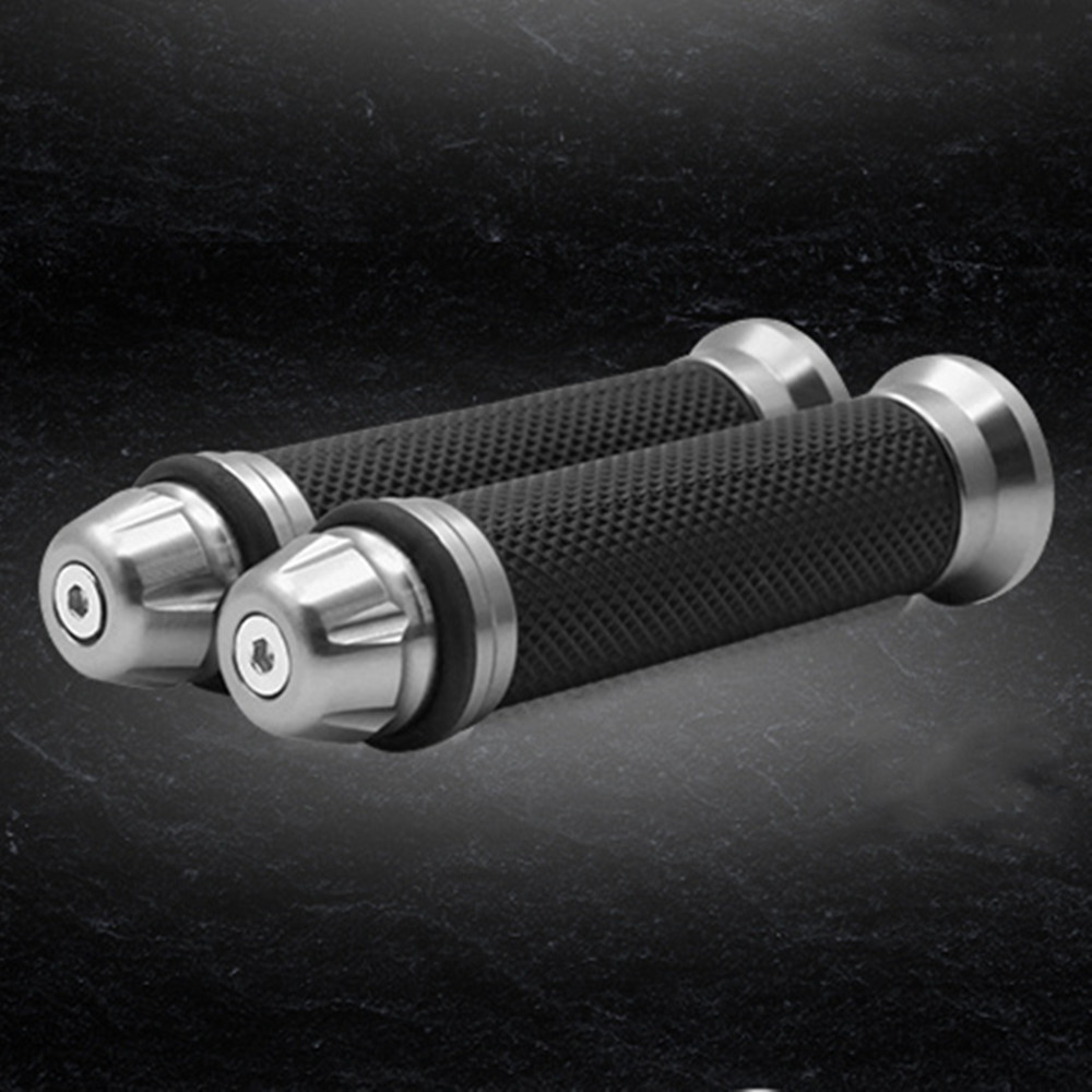Empuñaduras antideslizantes para manillar de motocicleta, puños calefactados de 7/8 pulgadas, Tnt125, Gsxr 600, Wotan Storm 125, 1 par: Gris oscuro