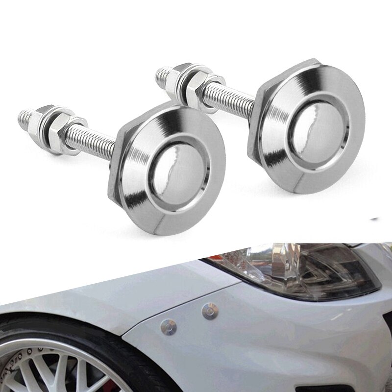 Universele 30mm- delige motorkappen-sluitclipset met drukknop, snelontgrendelingsvergrendeling, motorkappenaccessoires, autostyling: Zilver